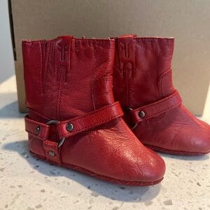 Kids Leather Red Frye Boots